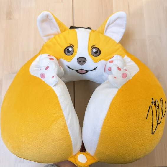 可愛肉毛舒適頸枕/旅行頸枕